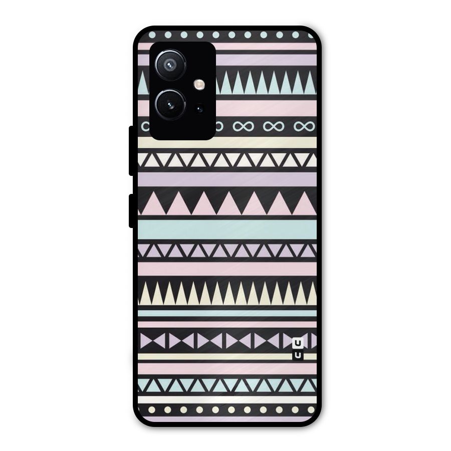 Cute Chev Pattern Metal Back Case for Vivo T1 5G
