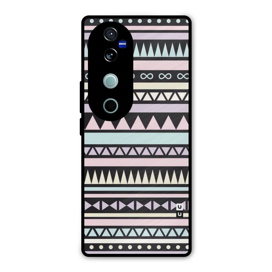 Cute Chev Pattern Metal Back Case for Vivo V40 Pro