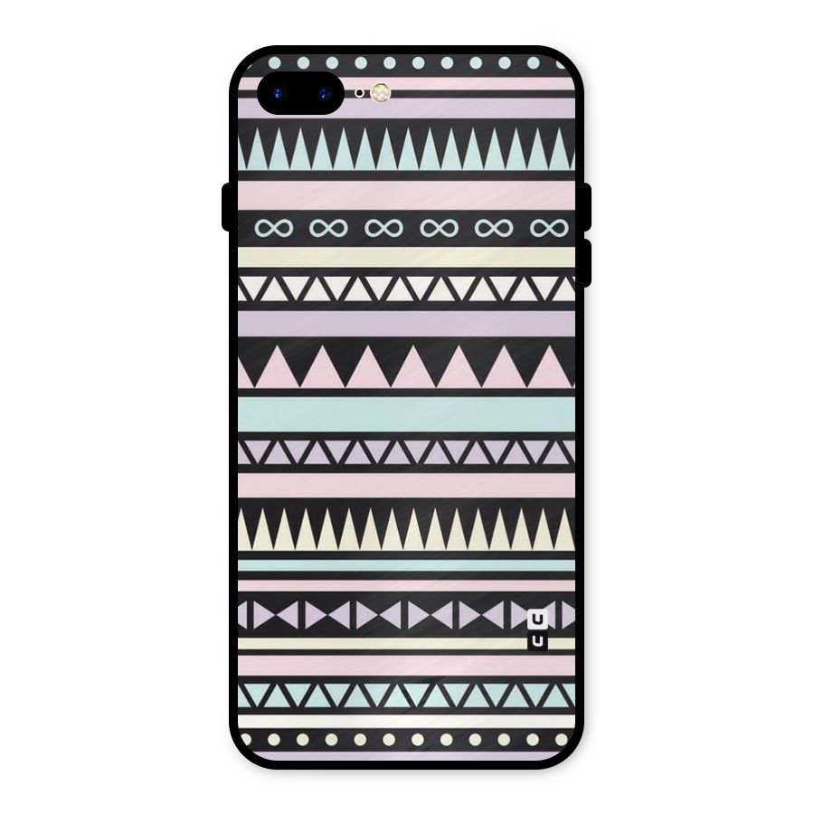 Cute Chev Pattern Metal Back Case for iPhone 8 Plus