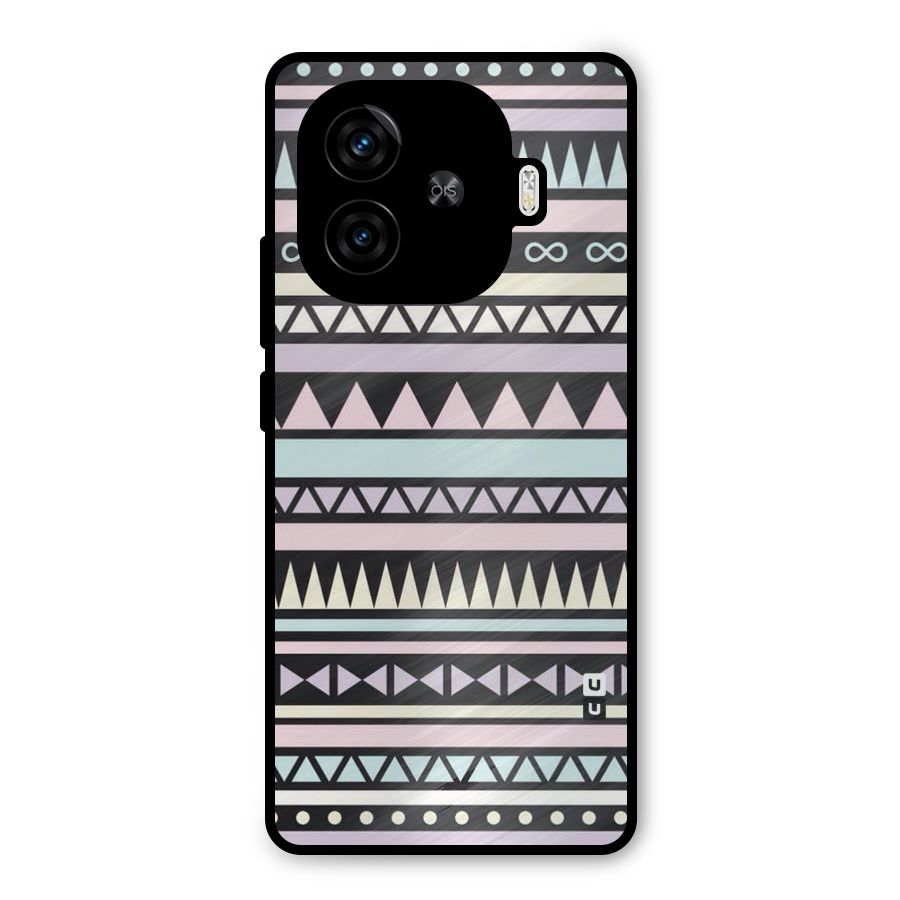 Cute Chev Pattern Metal Back Case for iQOO Z9 Turbo