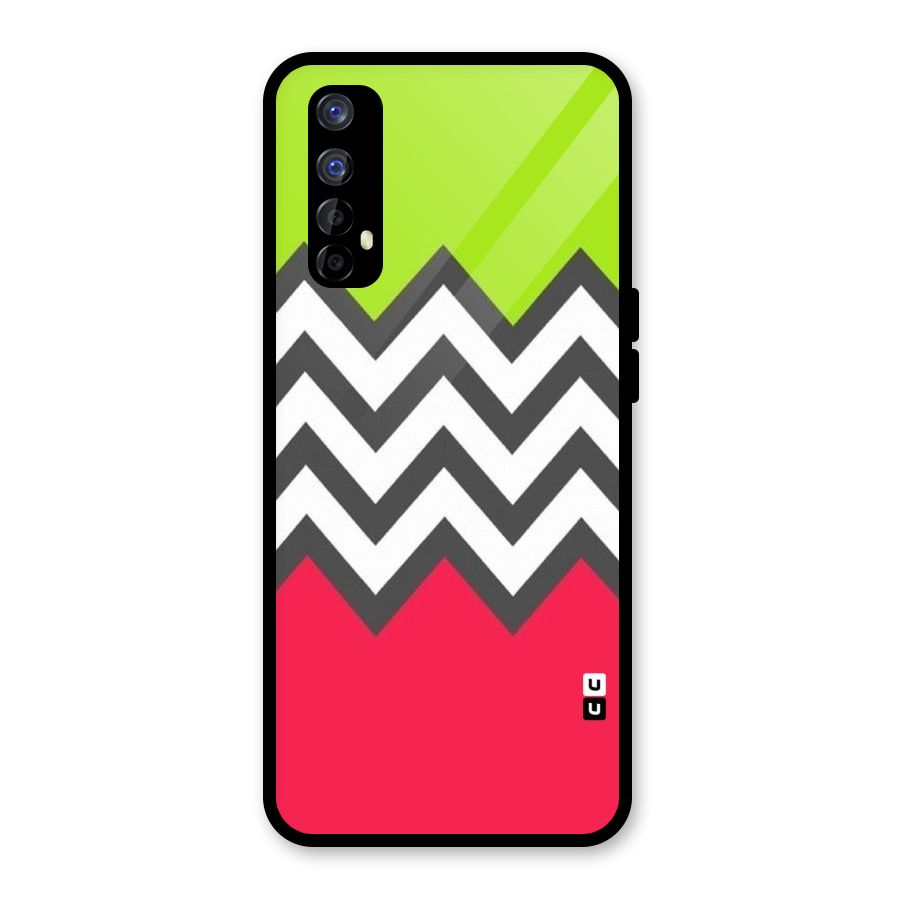 Cute Chevron Glass Back Case for Realme Narzo 20 Pro