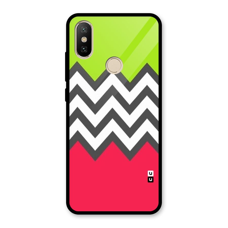 Cute Chevron Glass Back Case for Redmi A2