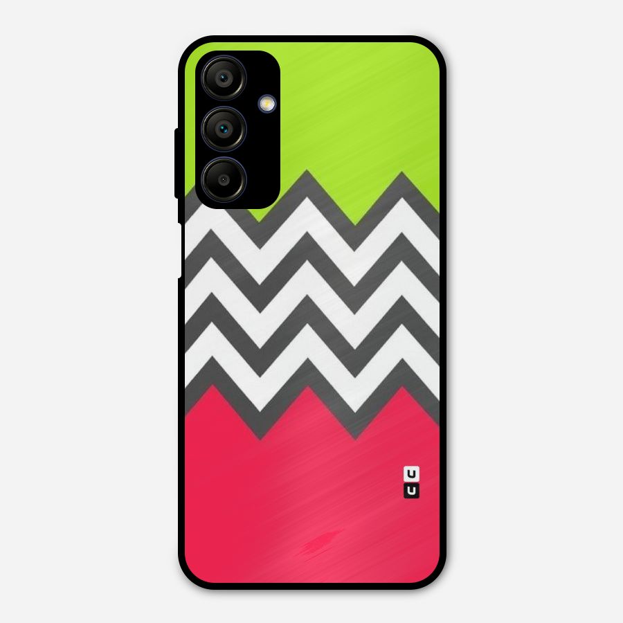 Cute Chevron Metal Back Case for Galaxy A15 5G