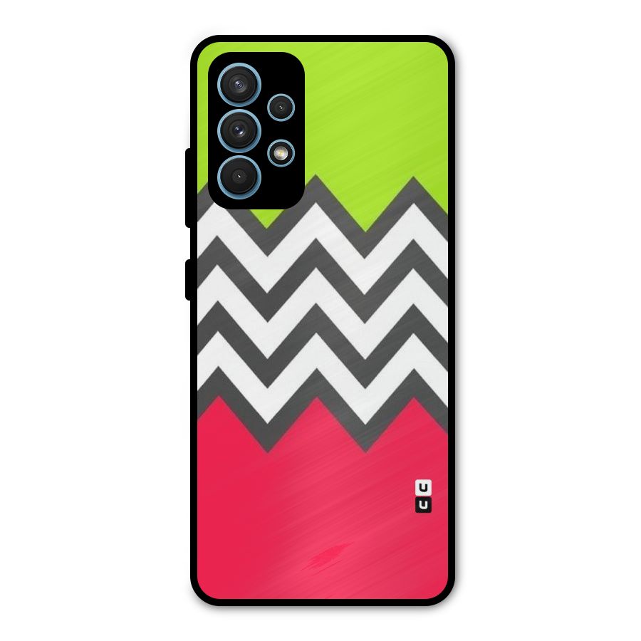 Cute Chevron Metal Back Case for Galaxy A32