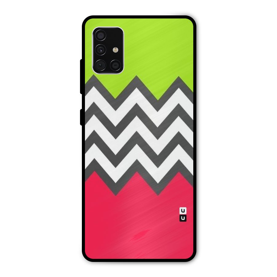 Cute Chevron Metal Back Case for Galaxy A51