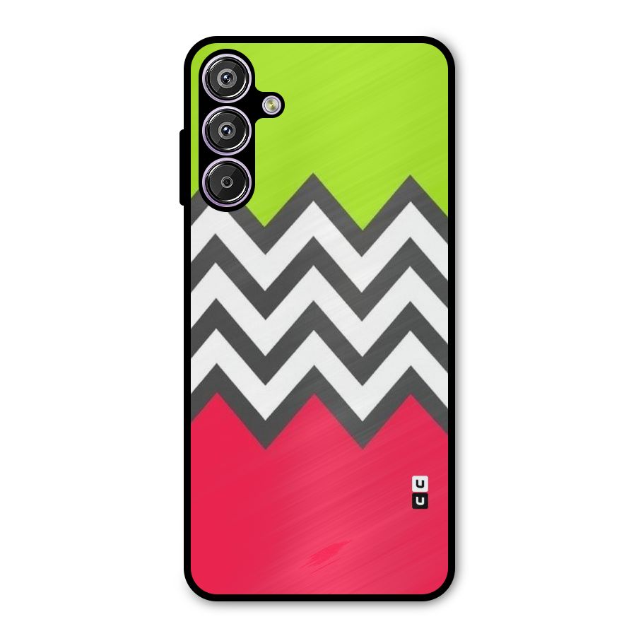 Cute Chevron Metal Back Case for Galaxy M15