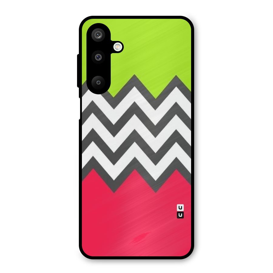 Cute Chevron Metal Back Case for Galaxy M16