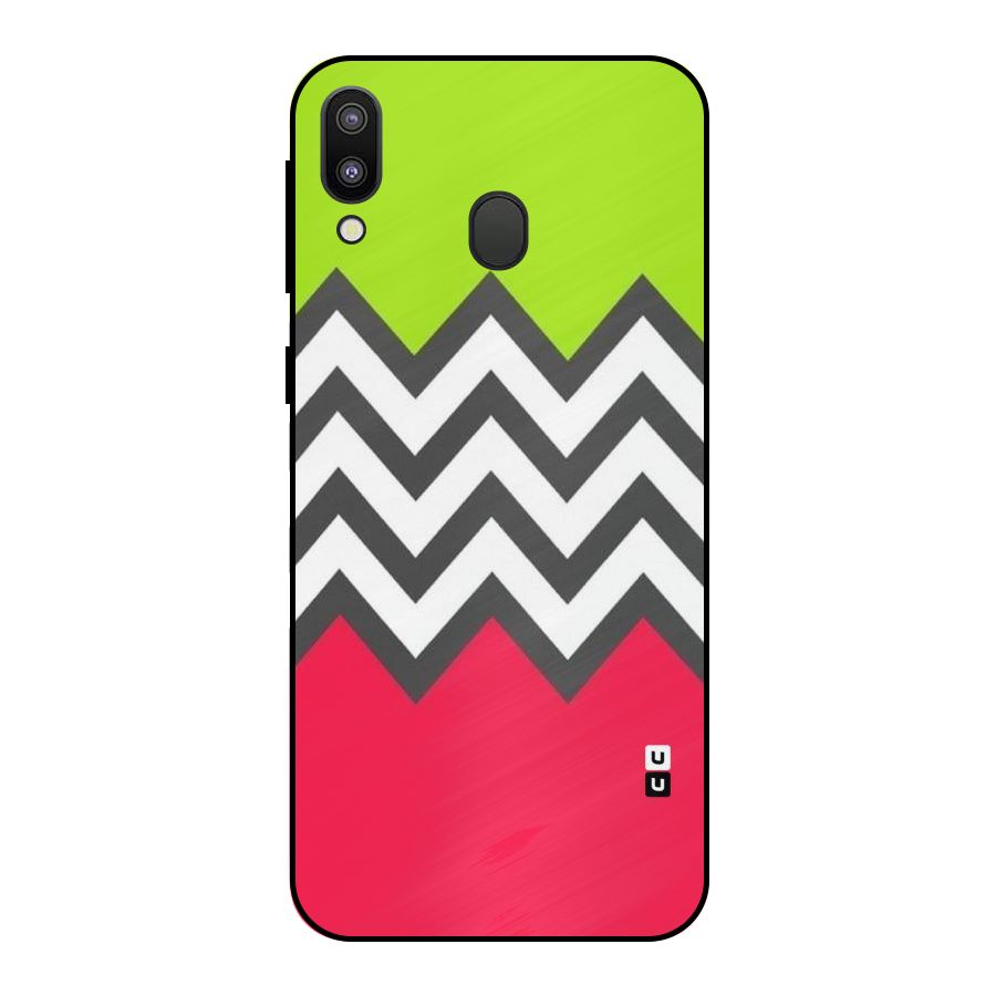 Cute Chevron Metal Back Case for Galaxy M20