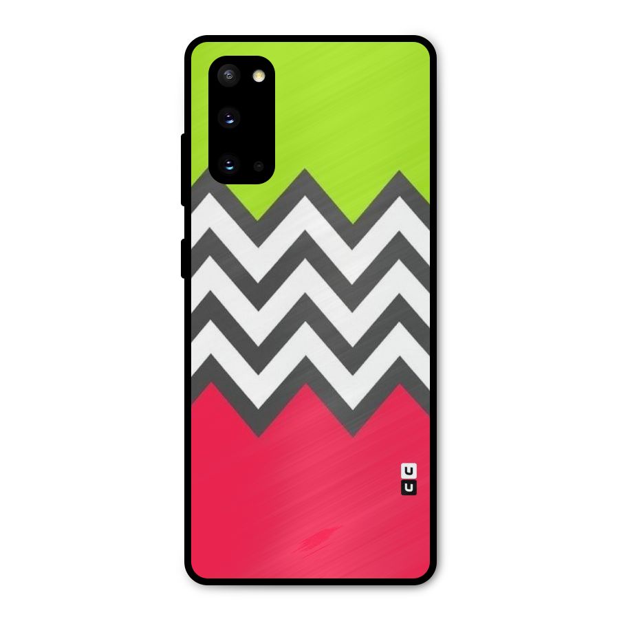 Cute Chevron Metal Back Case for Galaxy S20