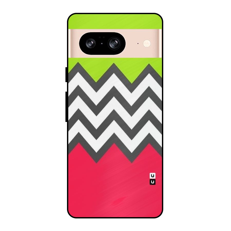 Cute Chevron Metal Back Case for Google Pixel 8