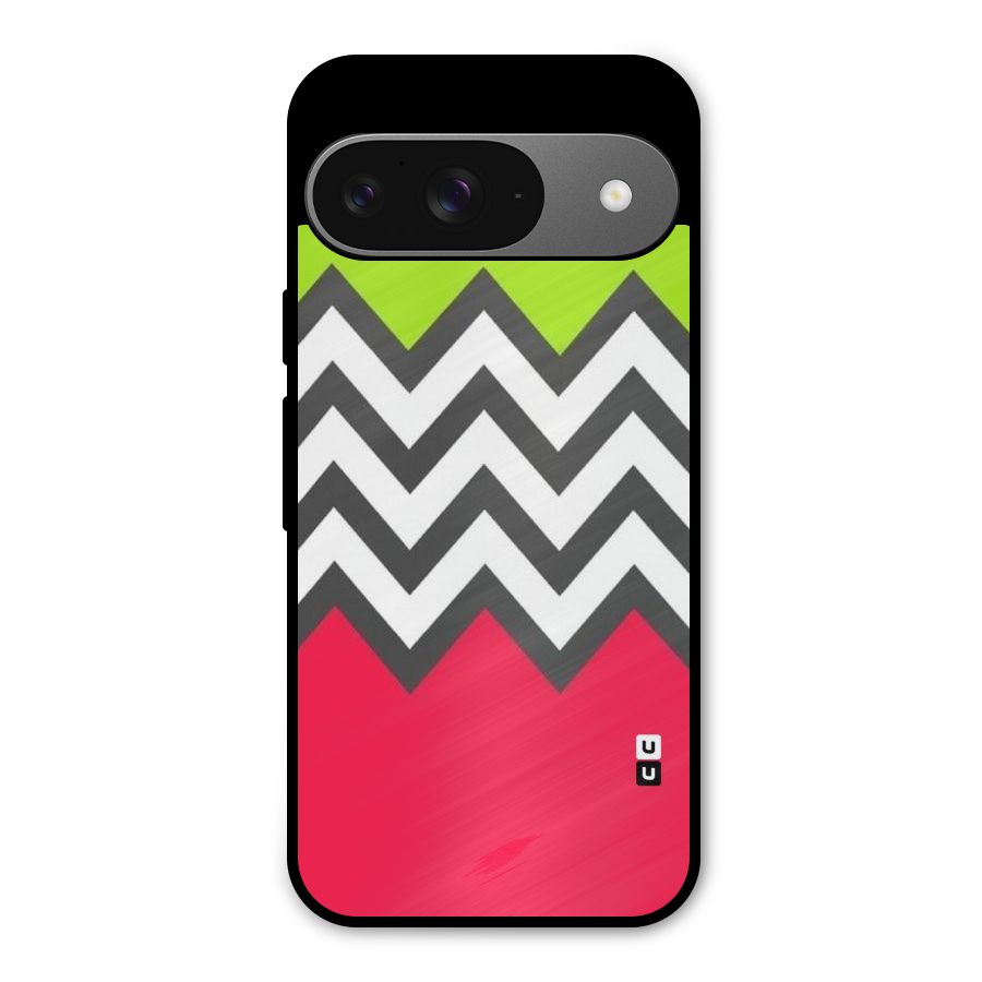 Cute Chevron Metal Back Case for Google Pixel 9