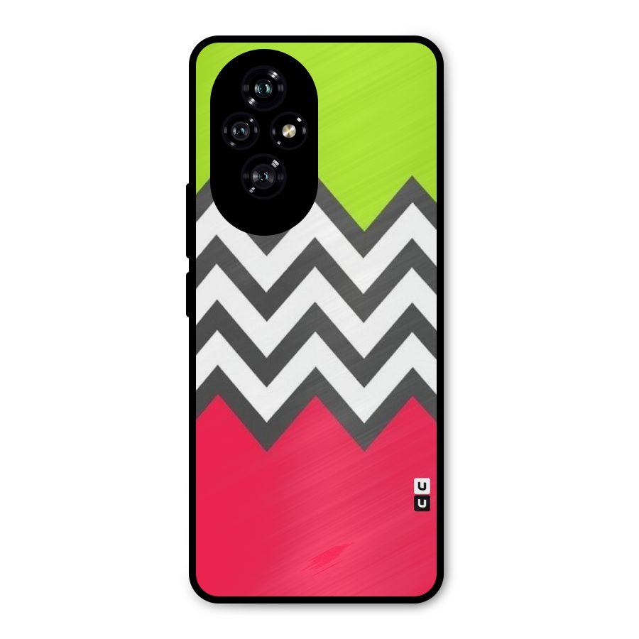 Cute Chevron Metal Back Case for Honor 200
