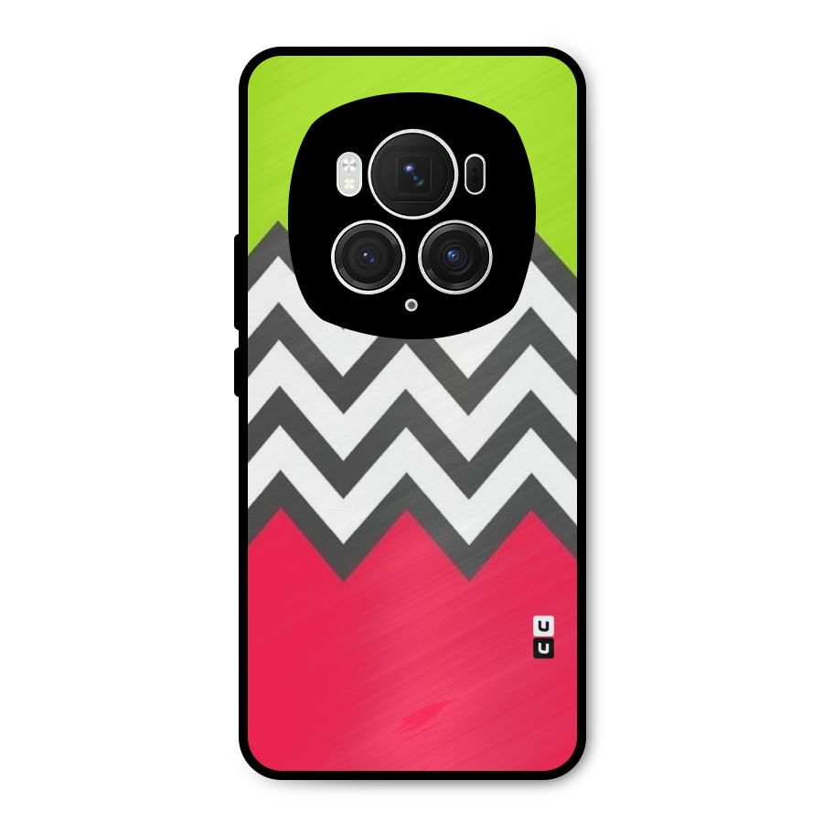 Cute Chevron Metal Back Case for Honor Magic6 Pro