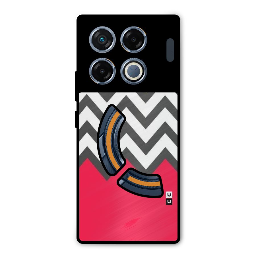 Cute Chevron Metal Back Case for Infinix GT 20 Pro