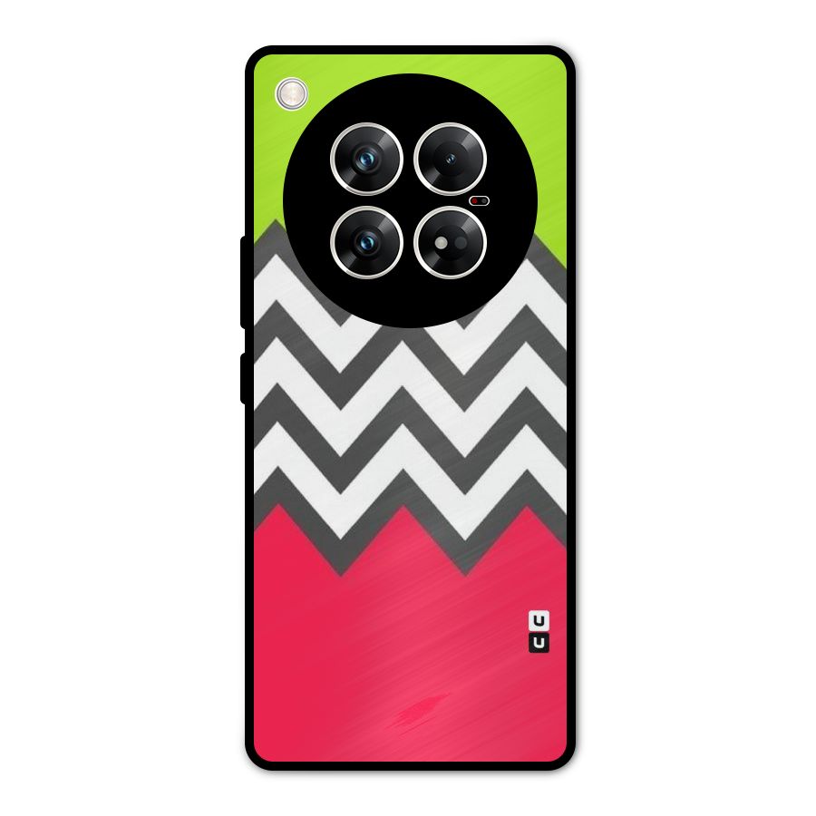 Cute Chevron Metal Back Case for Infinix Zero 40 5G