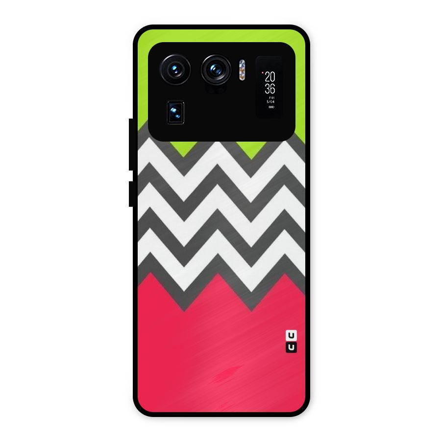 Cute Chevron Metal Back Case for Mi 11 Ultra