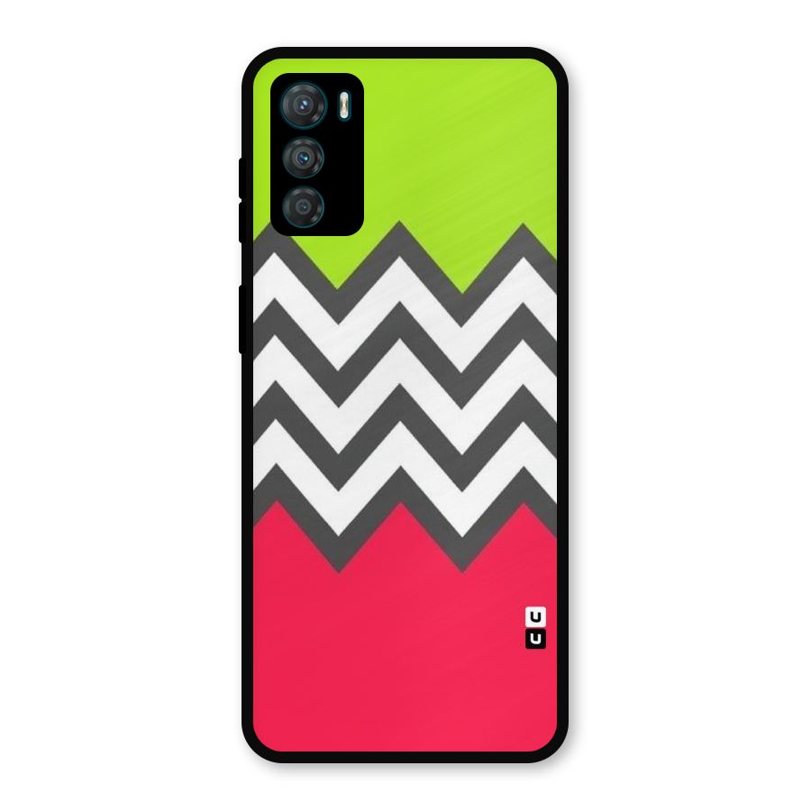 Cute Chevron Metal Back Case for Moto G42
