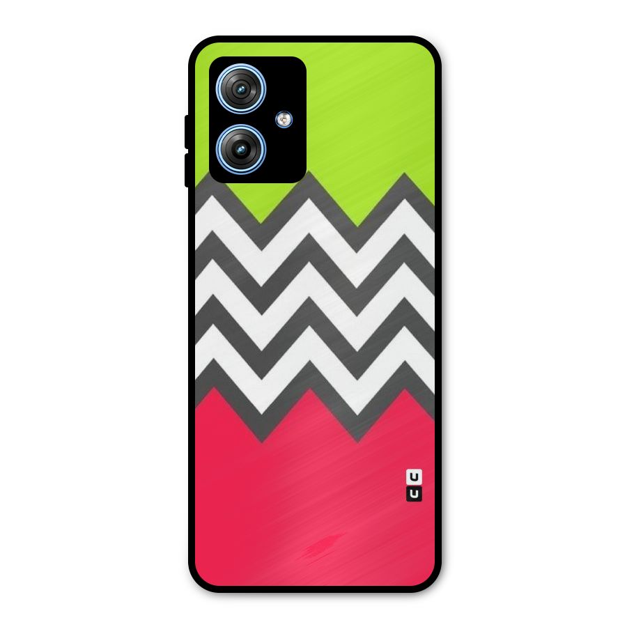 Cute Chevron Metal Back Case for Moto G54