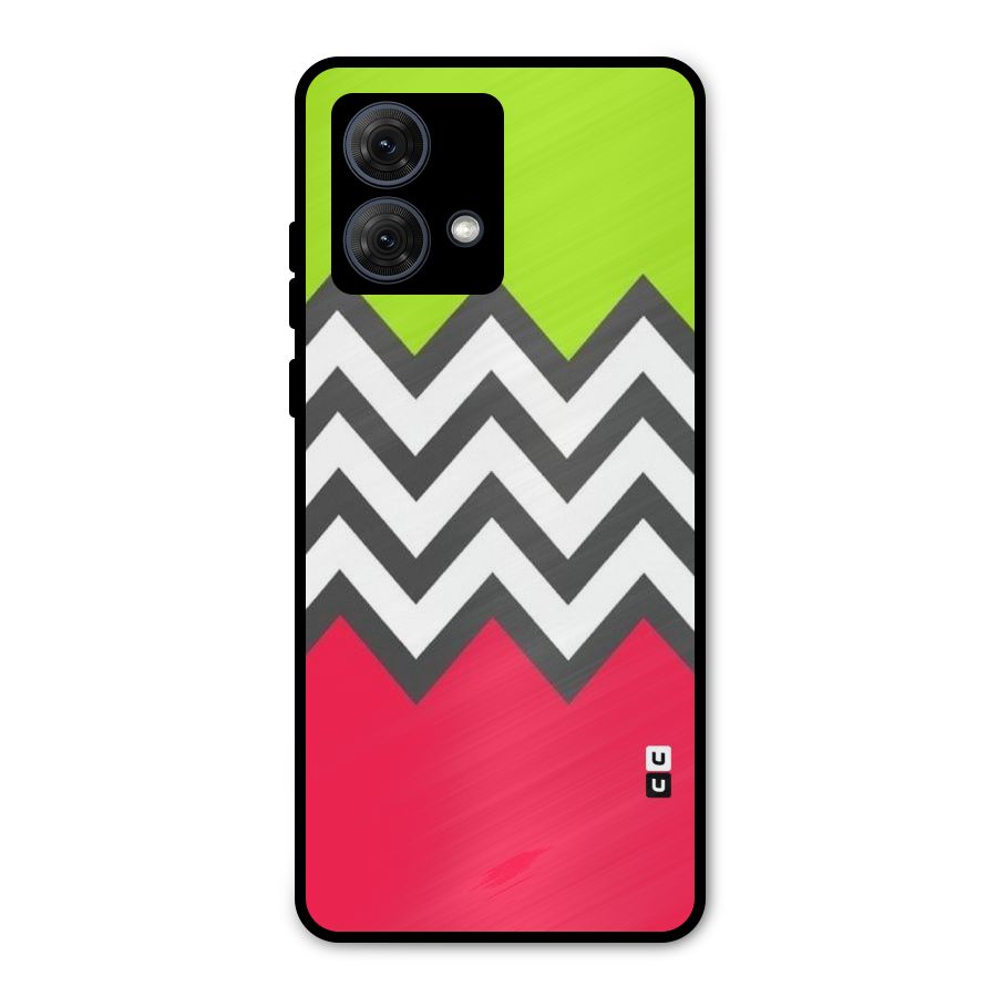 Cute Chevron Metal Back Case for Moto G84