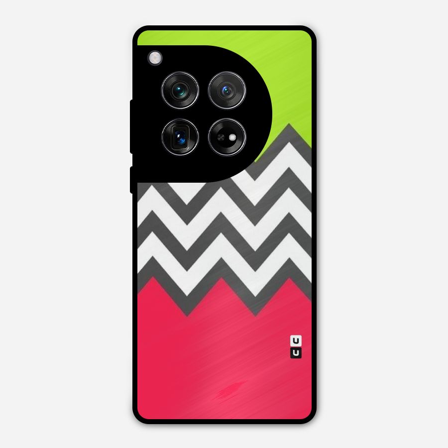 Cute Chevron Metal Back Case for OnePlus 12