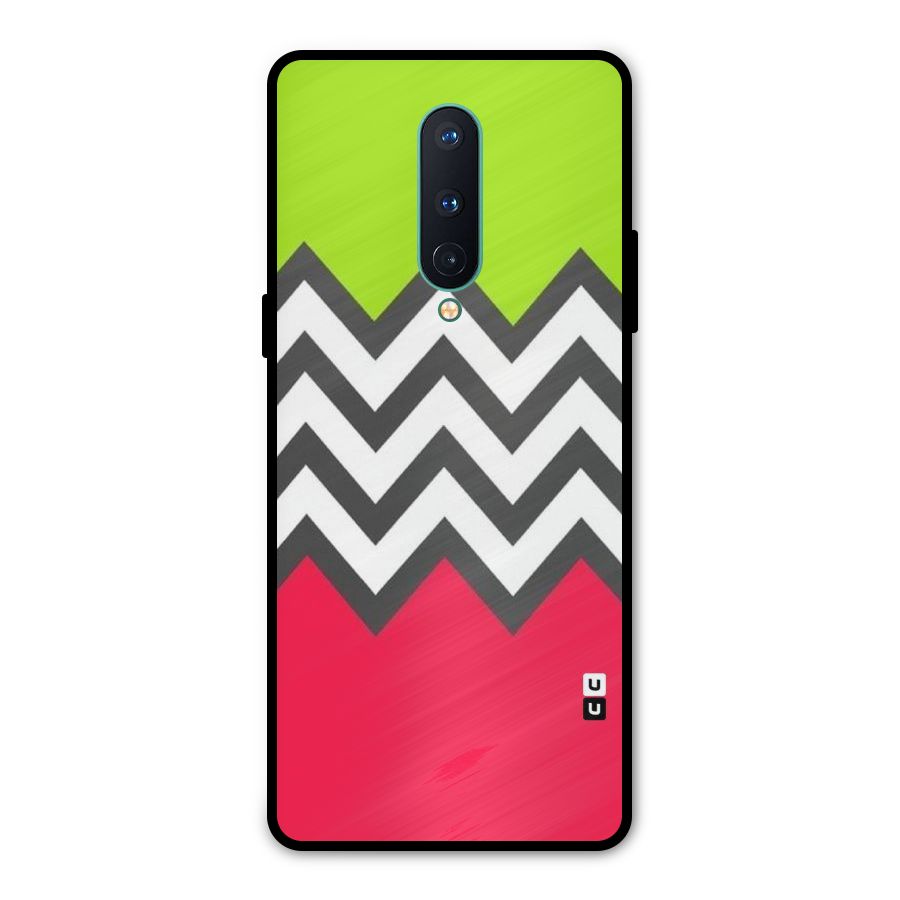 Cute Chevron Metal Back Case for OnePlus 8