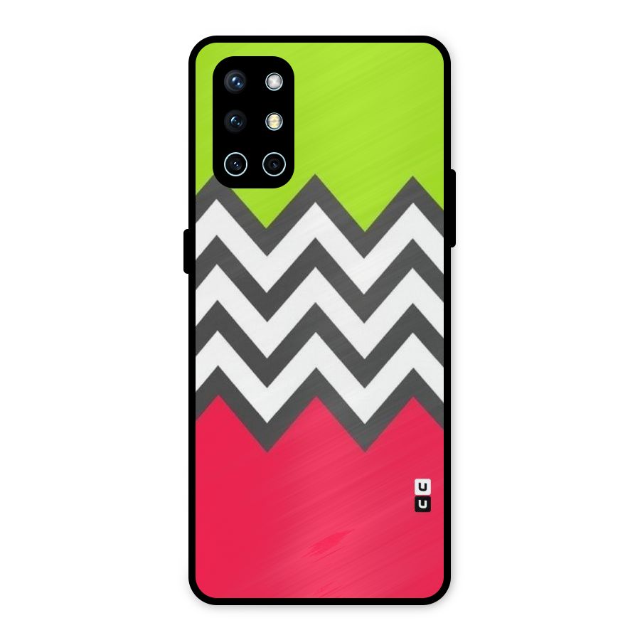 Cute Chevron Metal Back Case for OnePlus 9R