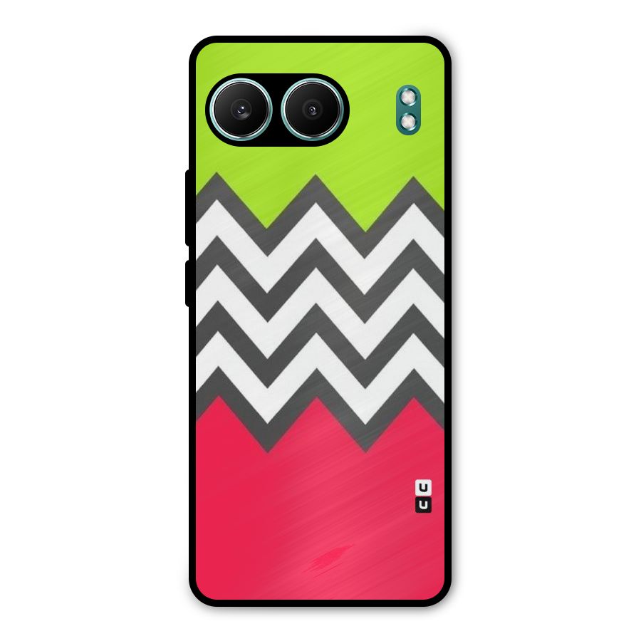 Cute Chevron Metal Back Case for OnePlus Nord 4