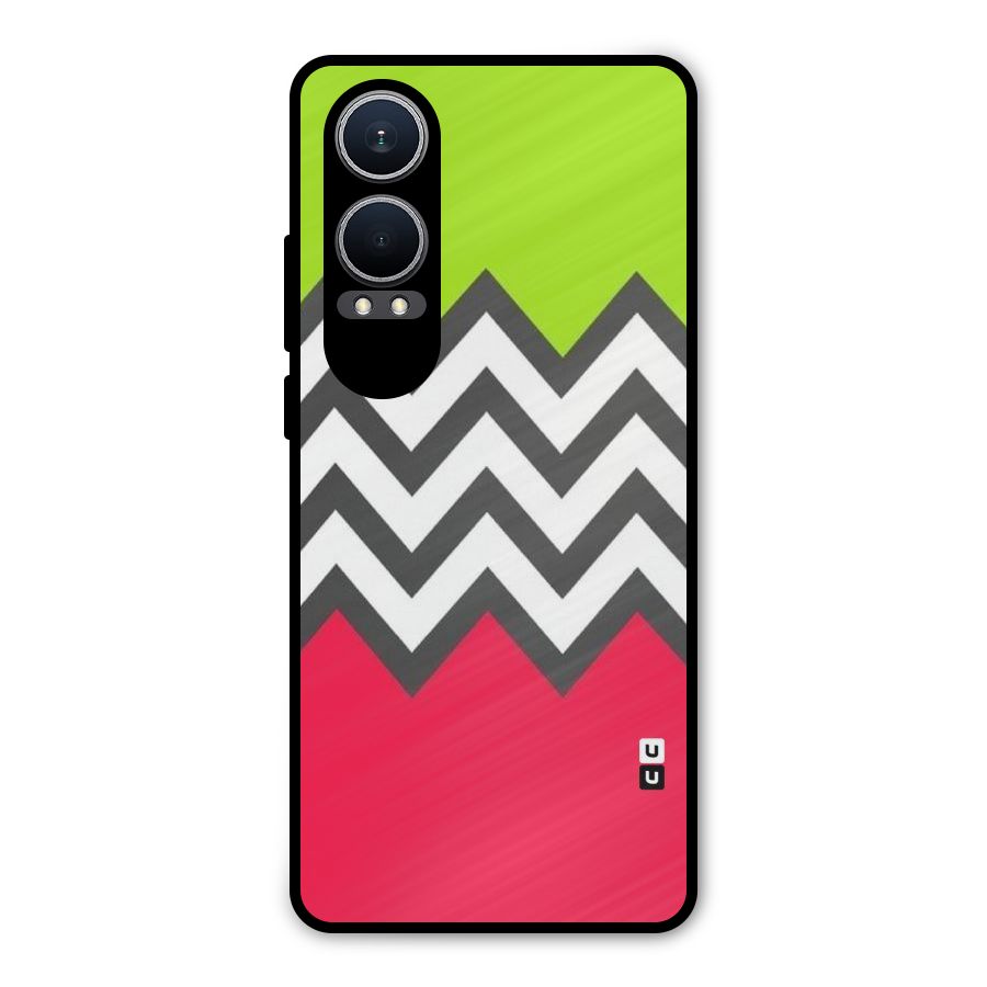 Cute Chevron Metal Back Case for OnePlus Nord CE4 Lite