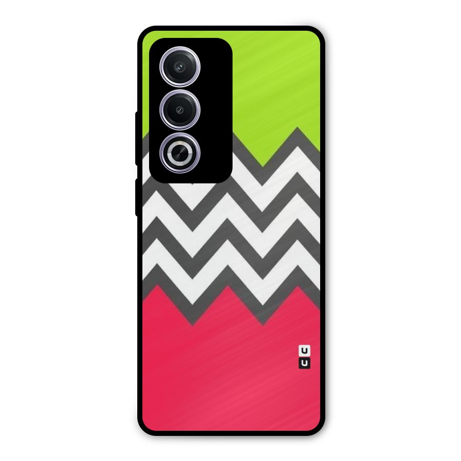 Cute Chevron Metal Back Case for Oppo A3 Pro