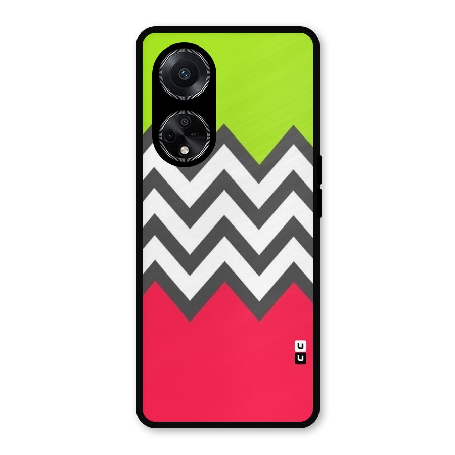 Cute Chevron Metal Back Case for Oppo F23