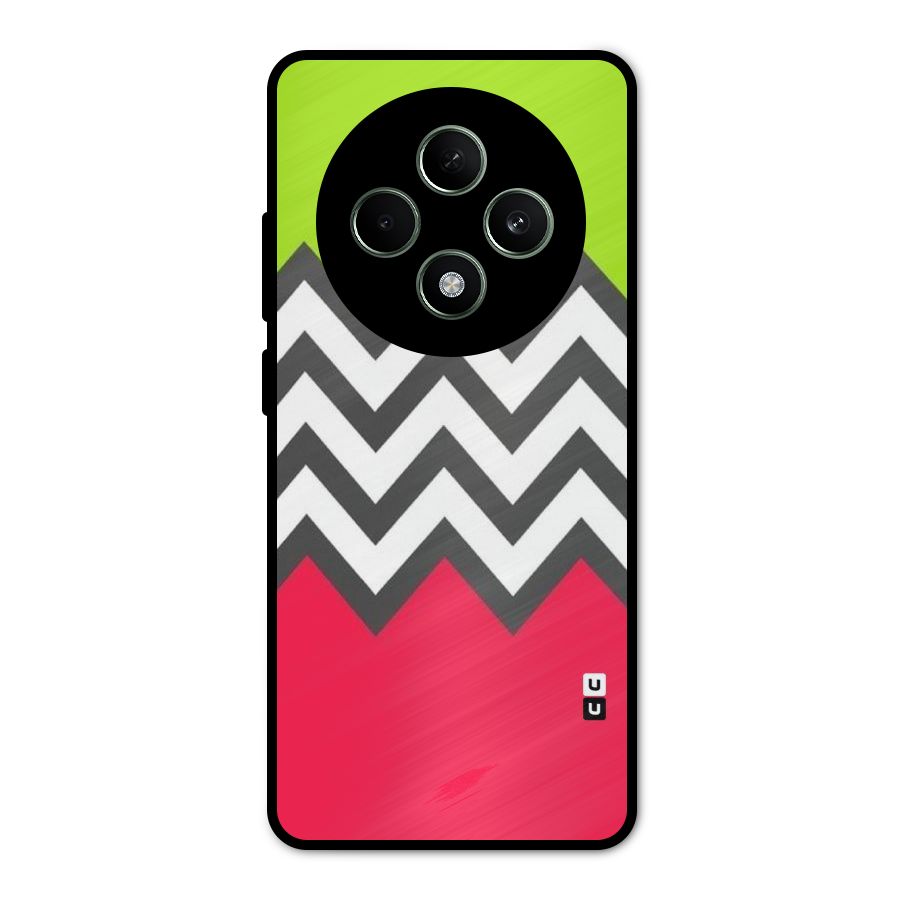 Cute Chevron Metal Back Case for Oppo F27