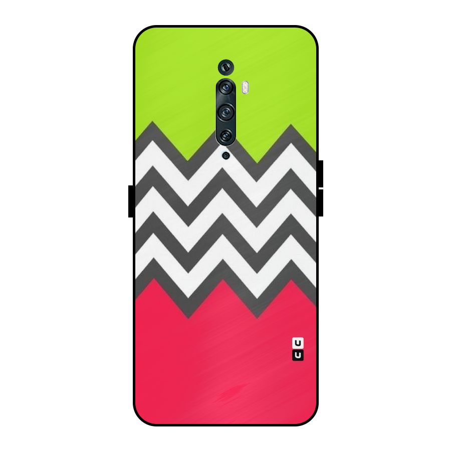 Cute Chevron Metal Back Case for Oppo Reno2 Z