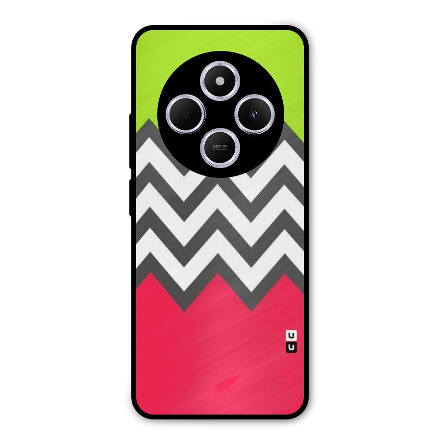 Cute Chevron Metal Back Case for Poco M7