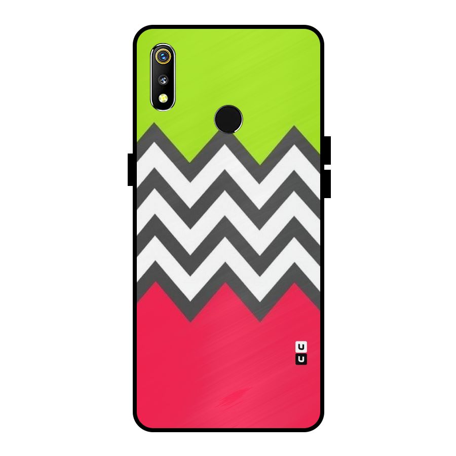 Cute Chevron Metal Back Case for Realme 3i
