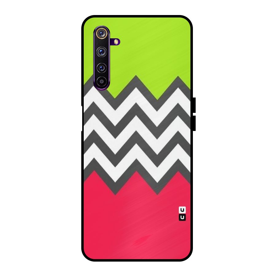 Cute Chevron Metal Back Case for Realme 6 Pro