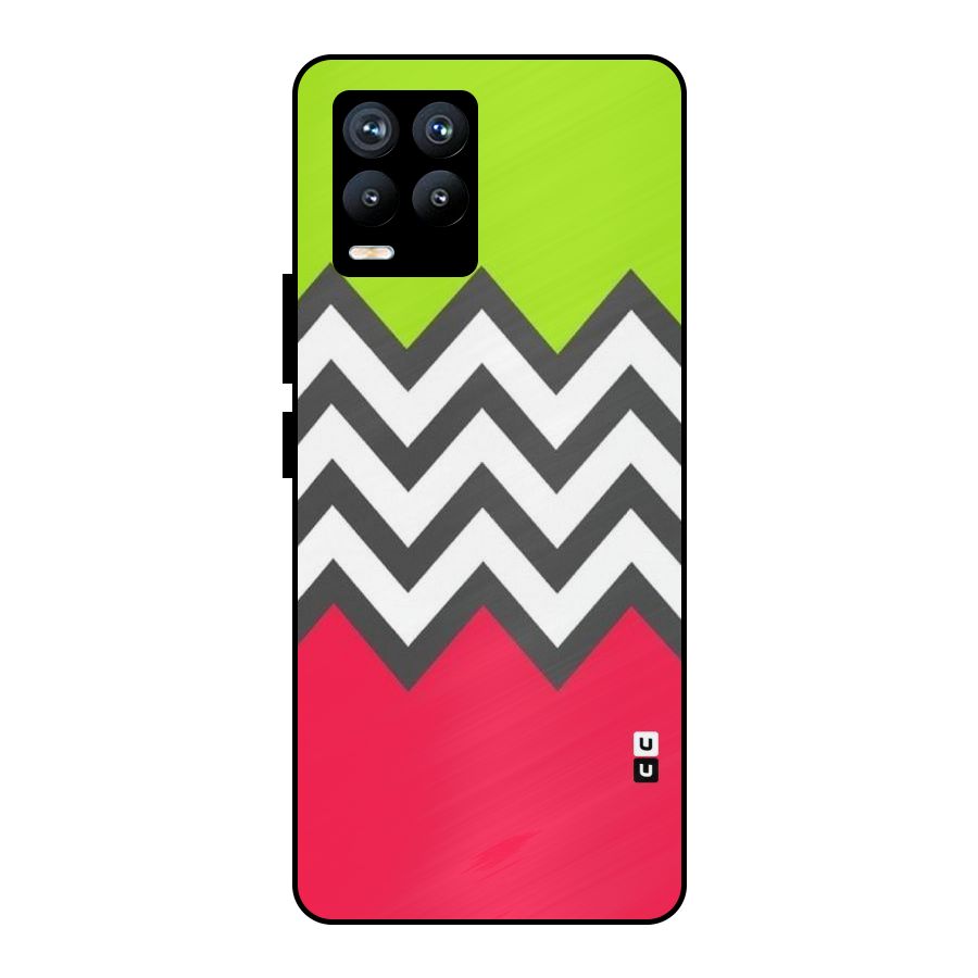 Cute Chevron Metal Back Case for Realme 8 Pro
