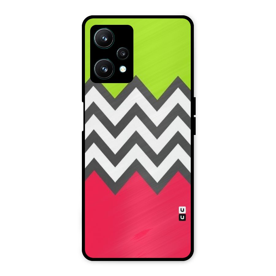 Cute Chevron Metal Back Case for Realme 9 Pro 5G