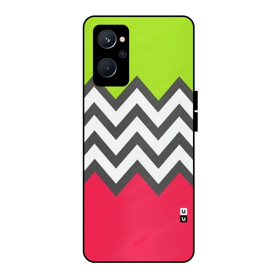 Cute Chevron Metal Back Case for Realme 9i 5G
