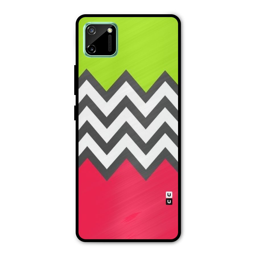 Cute Chevron Metal Back Case for Realme C11