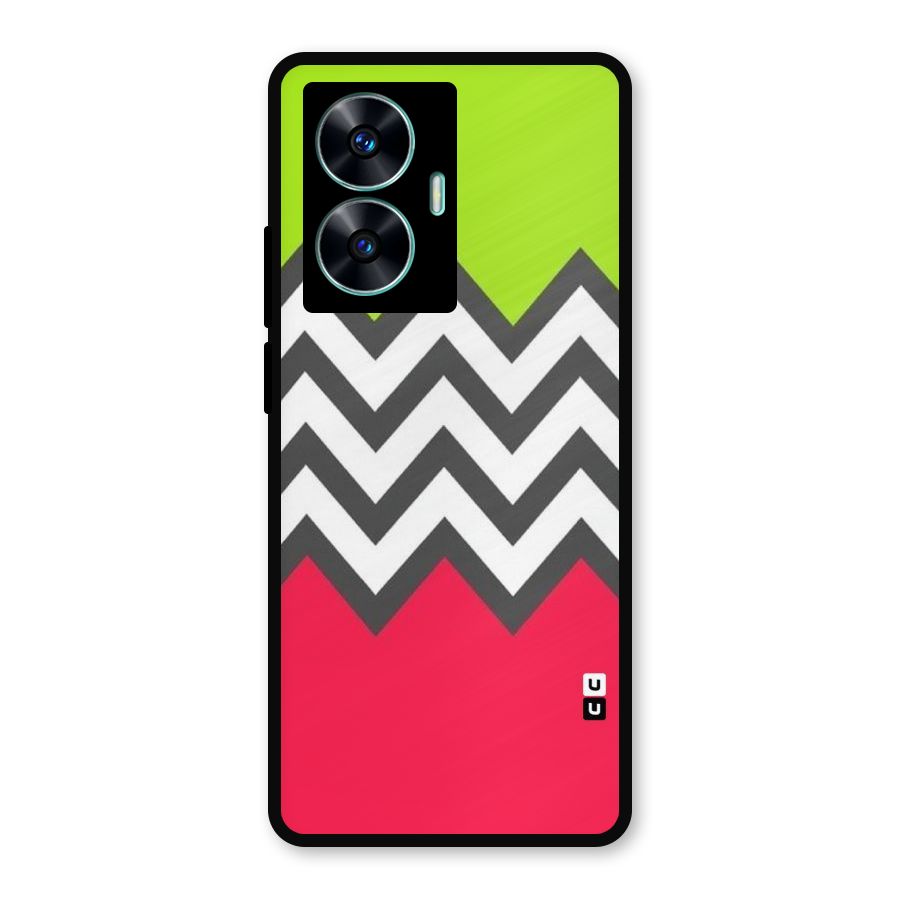 Cute Chevron Metal Back Case for Realme C55