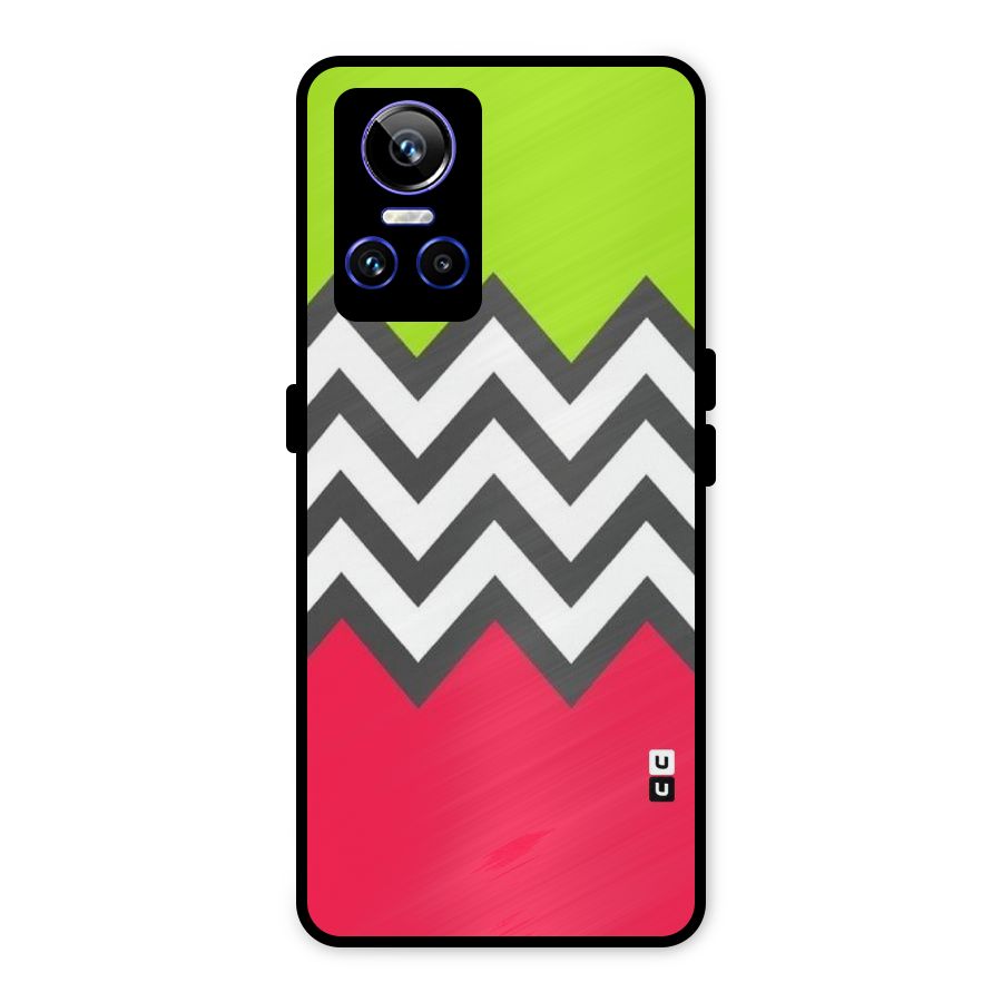 Cute Chevron Metal Back Case for Realme GT Neo 3