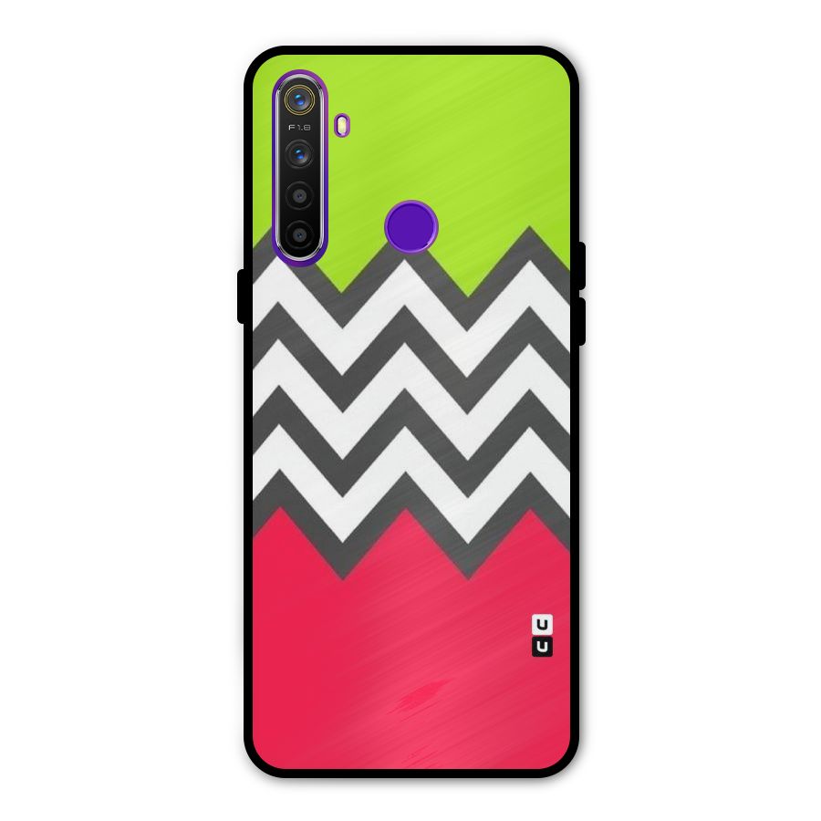 Cute Chevron Metal Back Case for Realme Narzo 10