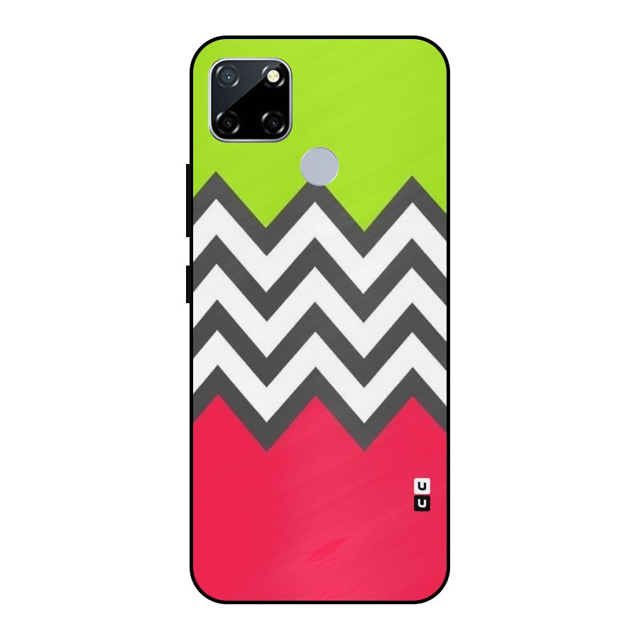 Cute Chevron Metal Back Case for Realme Narzo 20