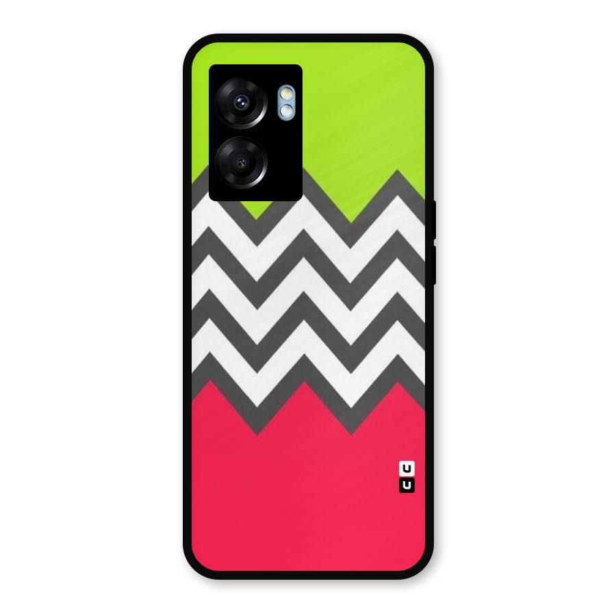 Cute Chevron Metal Back Case for Realme Narzo 50 5G