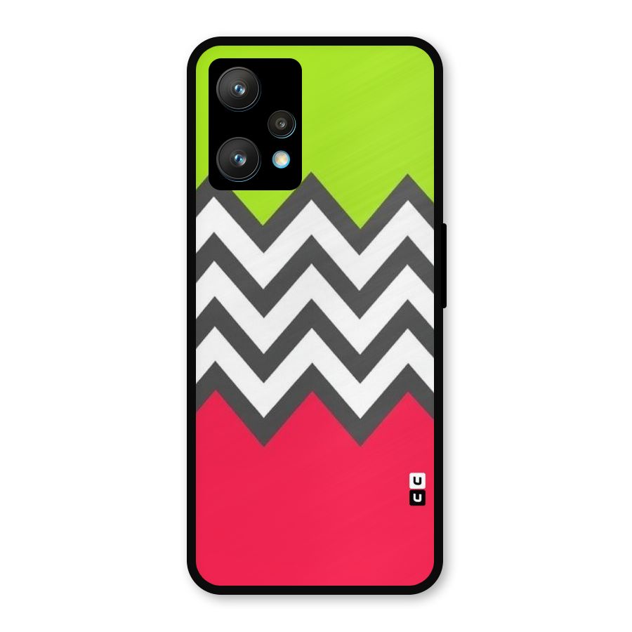 Cute Chevron Metal Back Case for Realme Narzo 50 Pro