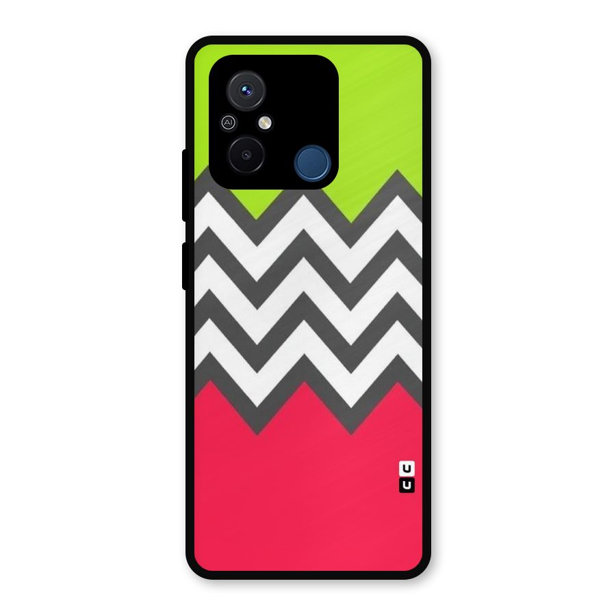 Cute Chevron Metal Back Case for Redmi 12C