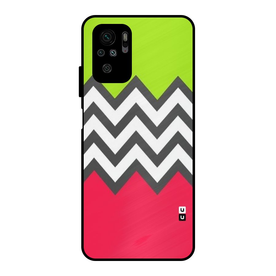 Cute Chevron Metal Back Case for Redmi Note 10S