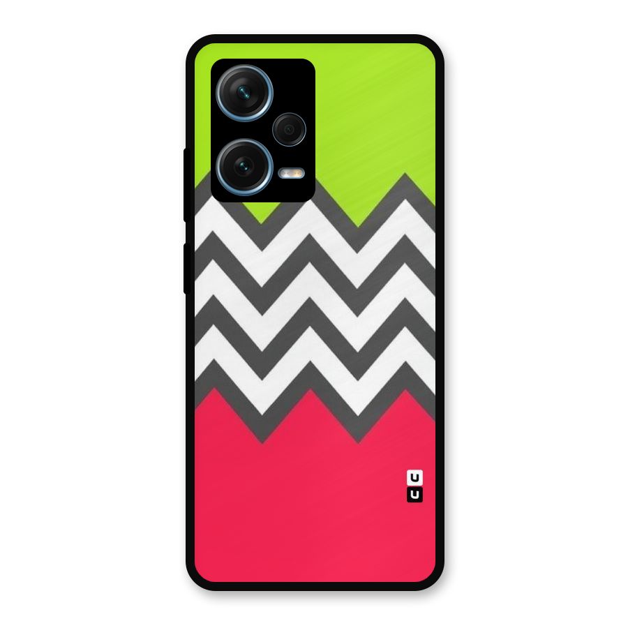Cute Chevron Metal Back Case for Redmi Note 12 Pro Plus 5G