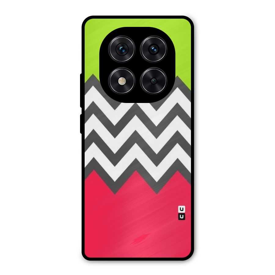 Cute Chevron Metal Back Case for Redmi Note 14 Pro 5G