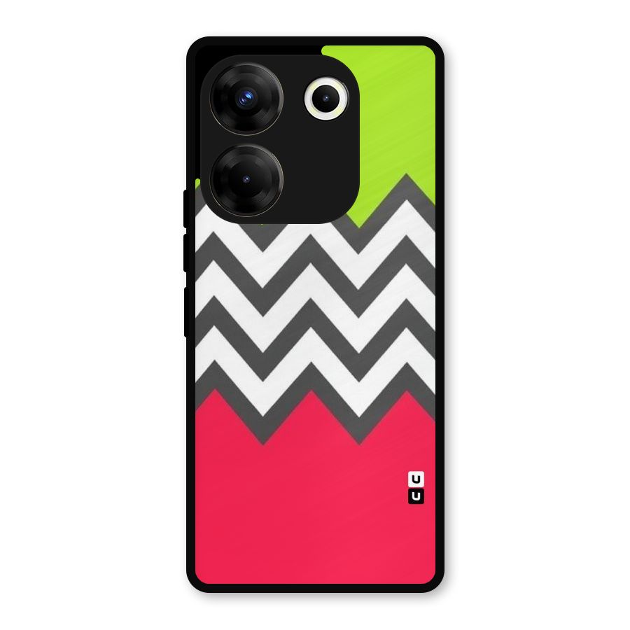 Cute Chevron Metal Back Case for Tecno Camon 20